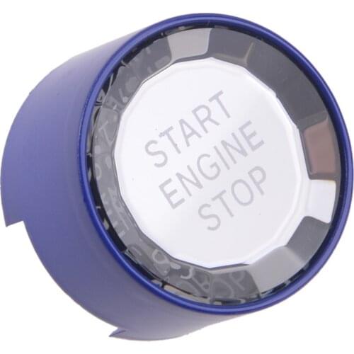ABS Blue Engine Ignition Start Stop Switch Button Cap Cover With STT Fit For BMW X1 X2 X3 X4 X5 X6 1 2 3 4 5 6 7