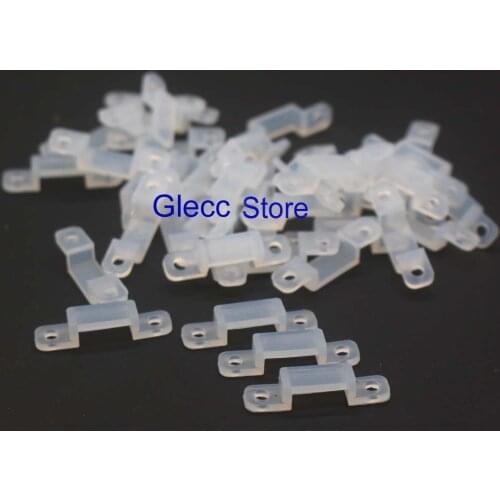100pcs /lot LED Strip Connector Silicon clip For 8mm 10mm Width SMD3528 SMD5050 Light Strip Flexible Light Strips fixing holder