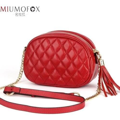 Genuine Leather Crossbody Bag High Quality Clutch Bag Fashion Brand Trend Women Handbag Messenger Bags Lady Tassel Shoulder Bag