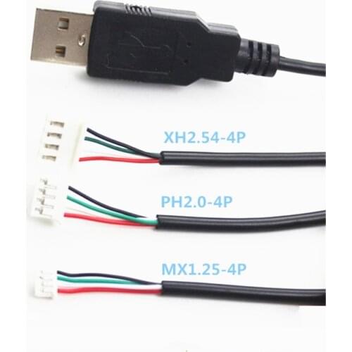 0.3m 5V USB Power Supply Cable To XH2.54 PH2.0 Dupont 2P 4P Charger charging Cord Extension Connector DIY