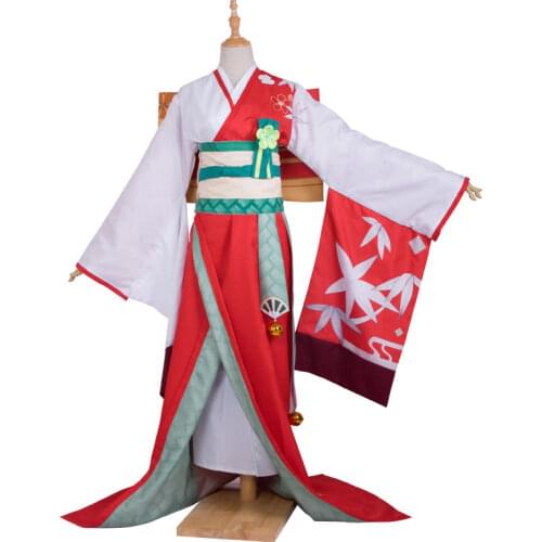 Game Onmyoji Ame Onna Japanese Kimono Style Cosplay Costume Dress Women Adult Size Christmas Cosplay for Halloween party event