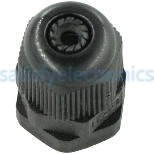 10PCS Black NEW PG7 Cable Gland Connector Waterproof Nylon Plastic for 3-6.5mm Cable CE high quality with rubber ring