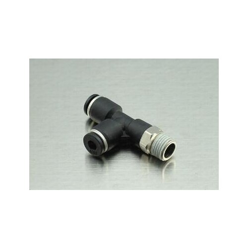 2pc 3 Way Push In To Connect Fitting Imperial British Standard Tube OD 5/16" * NPT 1/8" 1/4" 3/8" 1/2" Side Thread Quick Release