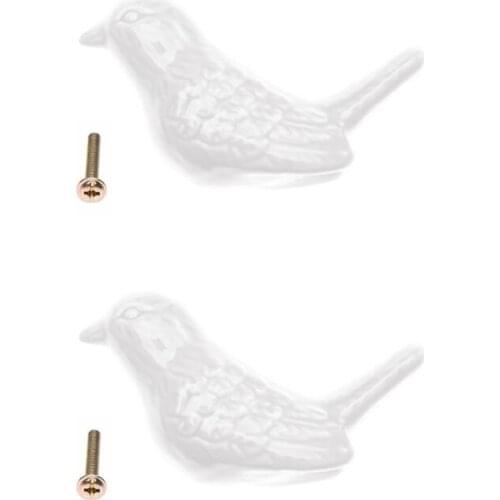 2Pcs/Set Drawer Pull Cupboard Knobs 3D Cartoon Bird Drawer Handles Peace Dove Grip With Scrws For Wardrobe Cabinet AXYC