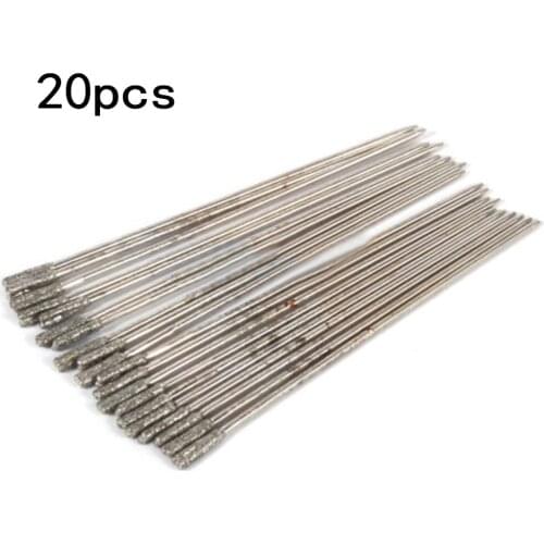20PCS Lapidary Drill Bits 1mm Diamond Drill Bit For Glass Tile Ceramic Jewelry Agate Hole Drill Tool 0.6mm Shank Glass Drill Bit