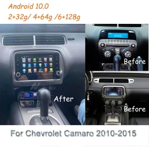 Android10 For Chevrolet Camaro 2010-2015 Multimedia Player Car GPS Navigation Auto Radio Tape Recorder Stereo Head unit Audio