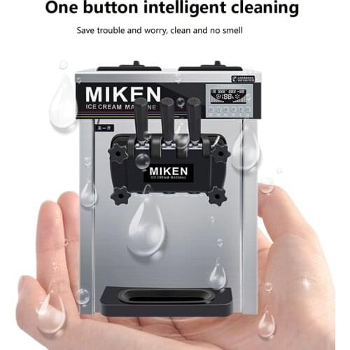 Soft Ice Cream Machine High Quality Stainless Steel Ice Cream Maker Mini Desktop With LCD Panel Small Ice Cream Machine TB-618