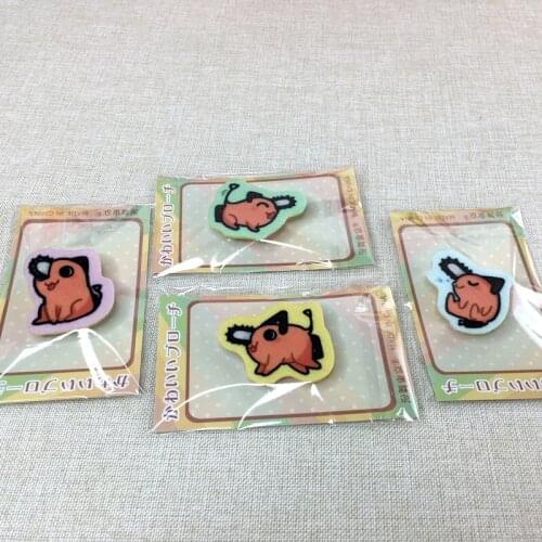 Chainsaw Man Pochita Cosplay Badges Anime Pins Denji Kawaii Brooches Accessories