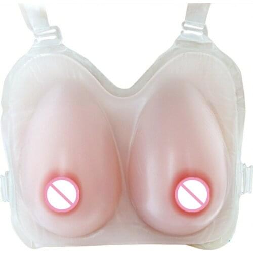 Free shipping ,cheap realistic hot sexy silicone breast inflatable bra 2000g H cup shemale cross-dressing