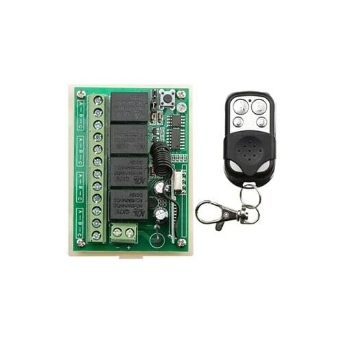 NEW DC12V 4CH 10A Radio Controller RF Wireless Push Remote Control Switch 315 MHZ 433 MHZ teleswitch Transmitter + Receiver