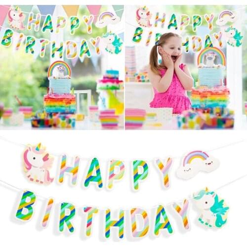 HUIRAN Cupcake Wrapper Paper Gift Bag Popcorn Box Rainbow Unicorn Party Decor Unicorn Birthday Party DecorBaby Shower Supplies