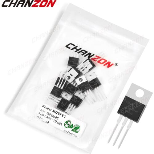 10Pcs IRF1010E TO-220 Power SIC Mosfet Transistor Bipolar Junction BJT Powerful Triode Tube Fets DIP 84A 60V Integrated Circuits