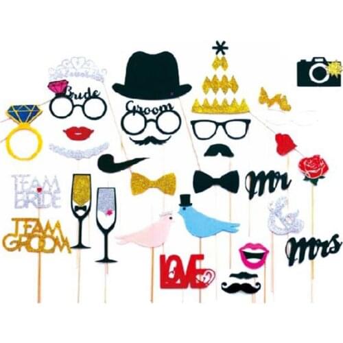 Creative Funny Paper Beard Camera Props Wedding Birthday Party Single Girl Series Props Shower Activities Party Supplies