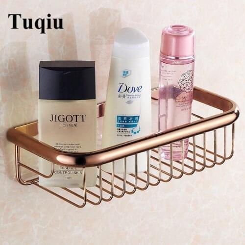30CM Wall Mounted Antique/Black/Gold/Rose Gold/Chrome Bathroom Soap Basket Brass Bath Shower Shelf Soap Basket Holder