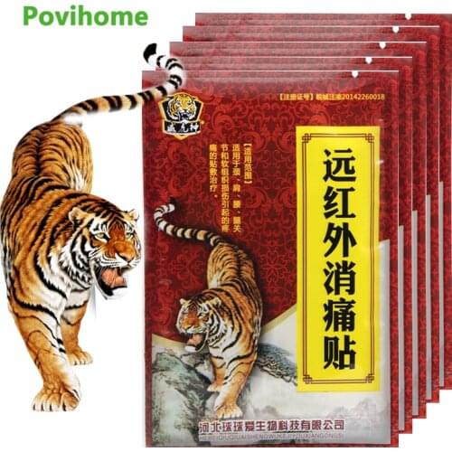 40pcs Tiger Balm Pain Relief Patch Lumbar Knee Neck Aches Arthritis Joint Sprain Pain Relief Chinese Herbal Plaster Health Care