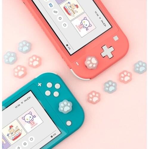 Pink Blue Cat Claw Thumb Grip Cap JoyCon Joystick Silicone Protective Cover Cute Gamepad Case For Nintendo Switch Accessories