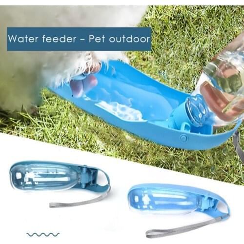 500ML Foldable Pet Water Dispenser Dog Water Bottle Pet Travel Holder Drink Cup Tray Leak Proof For Dogs Cats Water Cup