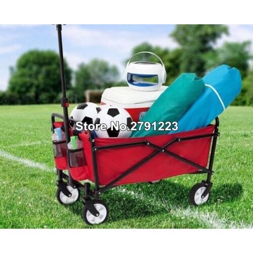 Collapsible Folding Outdoor Multifunctional Utility Wagon Trolley Cart for Gardens, Camping, Outdoor Activities, Moving Things