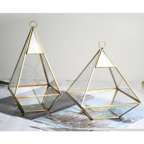 Glass Geometric shape vase succulent plants Everlasting flower Home Decoration Flower terrarium glass containers flower vase