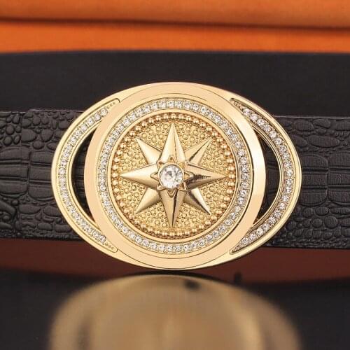 High quality exquisite slide buckle belts men genuine leather 3.8cm Girdle Wide fancy vintage jeans brand luxury Waist Strap