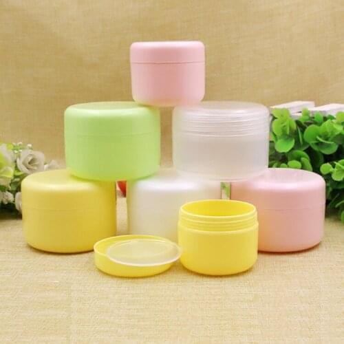 10pcs 10g/20g/50g/100g/250g Manufacturers Empty Cosmetic Packaging Box PP Face Cream Jar Pot Eyeshadow Makeup Refillable Case