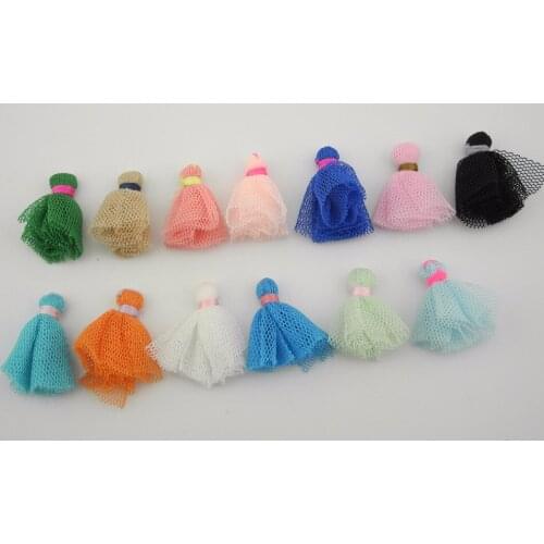 25--Colors Choice 20-- pcs/Lot 1.0''(2.5cm) Small/Tiny Mesh Tassels for Earring Necklace Jewelry