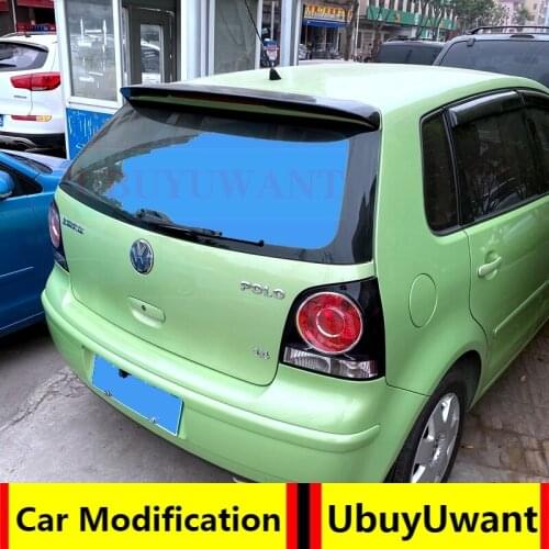 UBUYUWANT For Volkswagen Polo 2005 2006 2007 2008 2009 ABS Plastic Painted Color Exterior Car Rear Tail Wing Trunk Lip Spoiler