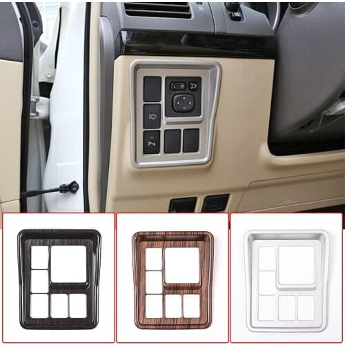 Car Sticker Rear View Mirror Adjustment Button Frame Cover ABS For Toyota Land Cruiser Prado FJ150 150 2010-2017 Car Accessories