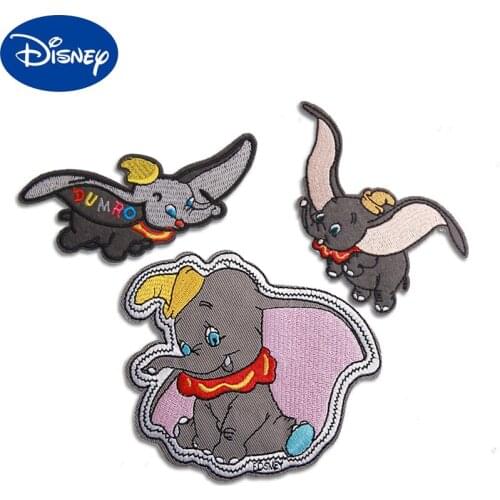 Large Disney Dumbo Cloth Stickers Kids Clothes Stickers Cloth Clothes Back Adhesive Decorative Patches Cartoon Anime Figure