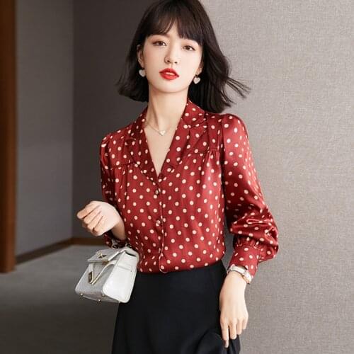 CLAINTEKS Red Blouses