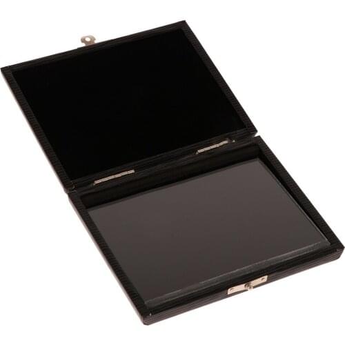 Solid Wood Saxophone Reed Case Holder with Internal Glass Pane and Thicken Flannel for 5Pcs Sax Reeds