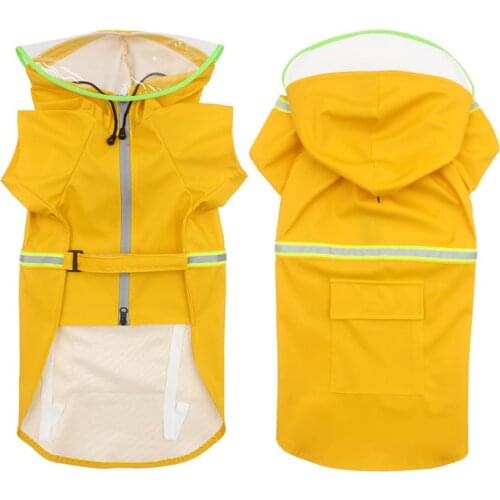 Pet Raincoat Reflective Belt Large And Medium-Sized Dog Golden Retriever Waterproof Jacket Outdoor Breathable Pet Clothes