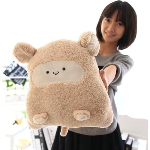 Nap Pillow Car Pillow and Quilt Dual-Use Backrest Pillow Cushion Coral Fleece Air Conditioning Blanket Female Hand Warmer