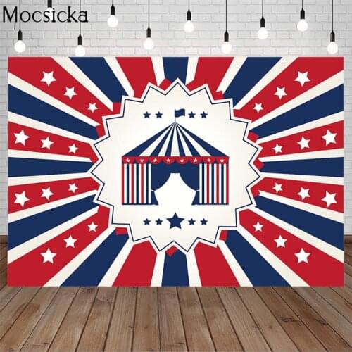 Birthday Party Photography Backdrops Circus Background Red and Black Stripes Photographic for Photo Studio