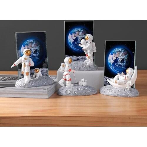 Astronaut Resin Picture Frame 6 Inch Children Baby Cute Family Photo Frame Decoration Framed Creative Spaceman Art Wall Ornament