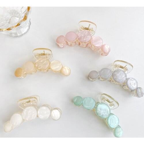 Geometric Hair Claws Clips Crab For Women Girls Acrylic Hairpins Hair Barrettes Hairgrip Ladies Ponytail Holder Hair Accessories