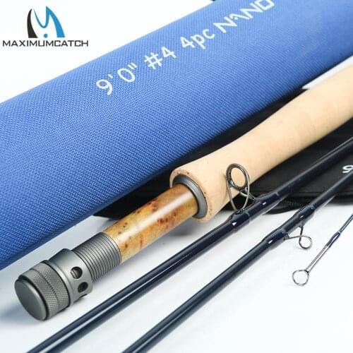 Maximumcatch Nano Fly Fishing Rod IM12 40T+46T Toray Carbon Fast Action Super Light with Cordura Tube 3/4/5/6/7/8WT 8'4''/9