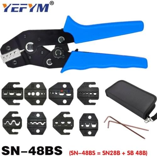 YEFYM Crimping pliers clamp tools SN-48BS kit package for 2.8 4.8 6.3 VH2.54 3.96 2510/tube/insulation terminals electrical