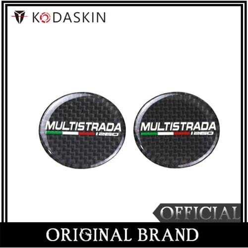 KODASKIN Motorcycle 3D Carbon Timing Belt Cover Front and Rear Round Decal for Ducati MULTISTRADA1260