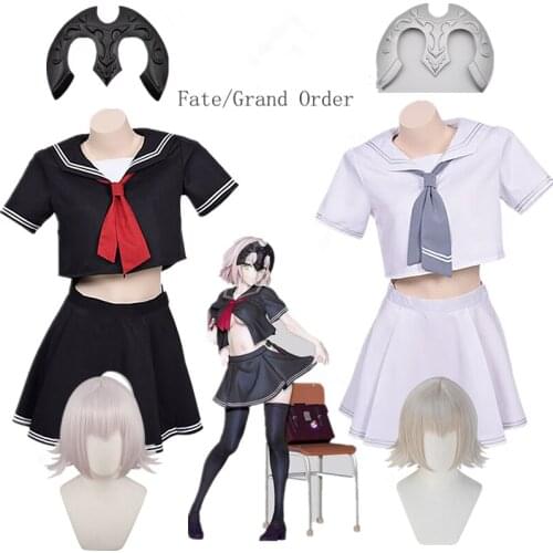 Anime FGO Cosplay Costume Fate Apocrypha Jeanne d'Arc Ruler Cosplay Costumes Japanese School Girl Uniform Anime Costumes Outfit