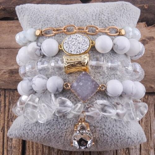 MD Fashion Boho Beaded Bracelet Jewelry Accessory Multi 5pc Stack Bracelet & Bangle Sets For Women Gift