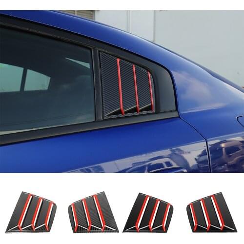 Fit for Dodge Charger 2015-2021 Rear Side Window Louvers Air Vent Scoop Shades Cover Decoration Trim ABS Accessories