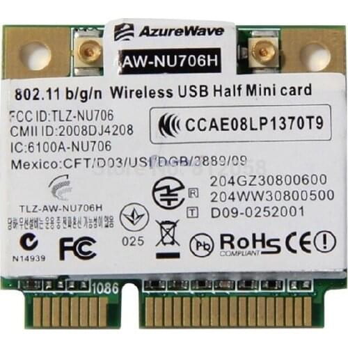 SSEA Wholesale NEW for AzureWave AW-NU706H RT3070L half Mini PCI-E 300Mbps Wireless card