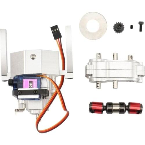 Prefixal Shiftable Gearbox Transfer Case Set for 1/10 RC Crawler Car Axial SCX10 & SCX10 II 90046 Upgrade Parts