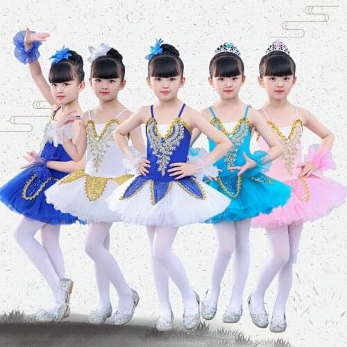 Stage Performance Professional Ballet Tutu Dance Dress Ballet Gymnastics Leotards Ballerina Swan Lake Costume Dancewear For Kids