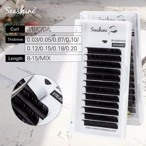 Seashine Faux mink Individual Eyelash Lashes Maquiagem cilios Professionals Mink Eyelash Extension