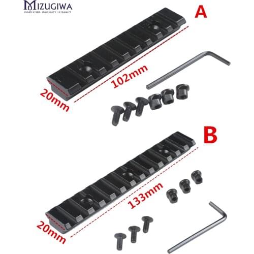Tactical 4 inch / 5 inch Dovetail Weaver Picatinny Scope Rail 20mm Mount Base Adapter Converter caza Hunting Accessories