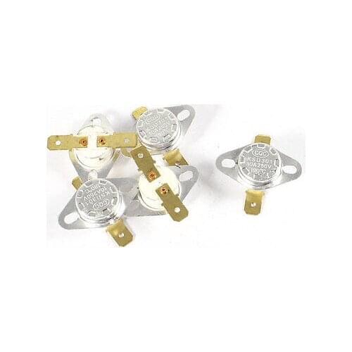5 x 250V 10A 190 Celsius NC Normal Close Thermostat Temperature Thermal Switch