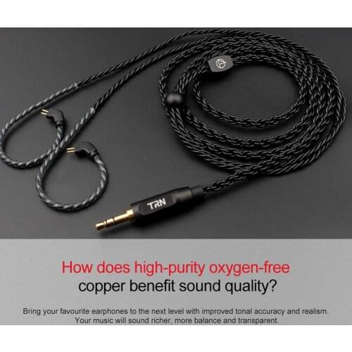 TRN Universal 0.75mm/0.78mm/MMCX Replace Braided Wired Replacement Earphone Cable Portable Cord Wire