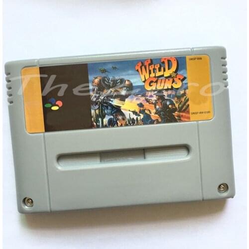 Wild Guns Video Game for 16 bit Super Game Card Console Cartridge Card for 46 pin EUR PAL Version Game Player